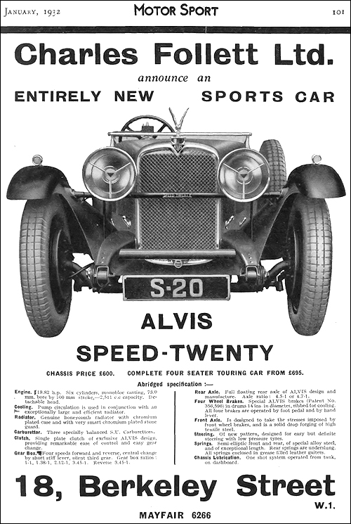 Alvis 1932 Speed-Twenty